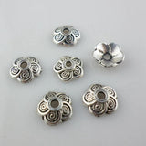 100pcs Tibetan Silver Small Flower End Bead Caps 9x3mm Charm Jewelry