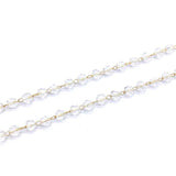 1M 6mm Glass Bead Chain Transparent Crystal Round Triangle Shape Jewelry Making