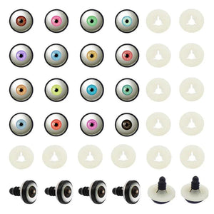 10 Pairs Glass Safety Human Eyes Buttons For Doll Making