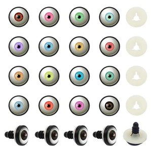 10 Pairs Glass Safety Human Eyes Buttons For Doll Making