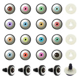 10 Pairs Glass Safety Human Eyes Buttons For Doll Making