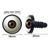 10 Pairs Glass Safety Human Eyes Buttons For Doll Making