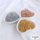 Gold-Coated Copper Plated Rose Spacer Beads for DIY Bracelet Jewelry