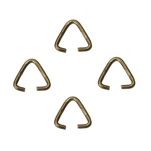 200pcs 10*10mm Bronze Triangle Clasps & Hooks Charm DIY Jewelry