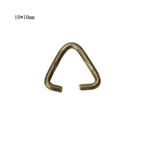 200pcs 10*10mm Bronze Triangle Clasps & Hooks Charm DIY Jewelry