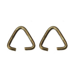 200pcs 10*10mm Bronze Triangle Clasps & Hooks Charm DIY Jewelry