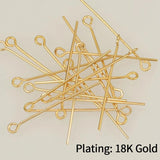 Copper Metal Eye Pins Findings for Jewelry Making