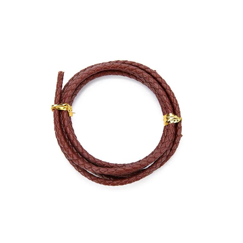 3mm Red Braided Leather Cord 1meter