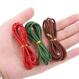 3mm Red Braided Leather Cord 1meter