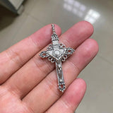 12pcs Cross Religious DIY Pendant Necklace Earrings Charms