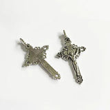 12pcs Cross Religious DIY Pendant Necklace Earrings Charms