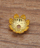 50pcs 6 Colors 9mm Copper Flower Bead Caps for DIY Jewelry Making Supplies