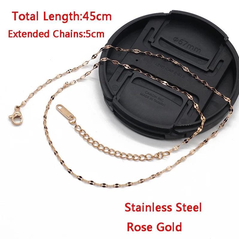 4PCS Stainless Steel Lip Chains For DIY Bracelet