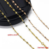 4PCS Stainless Steel Lip Chains For DIY Bracelet