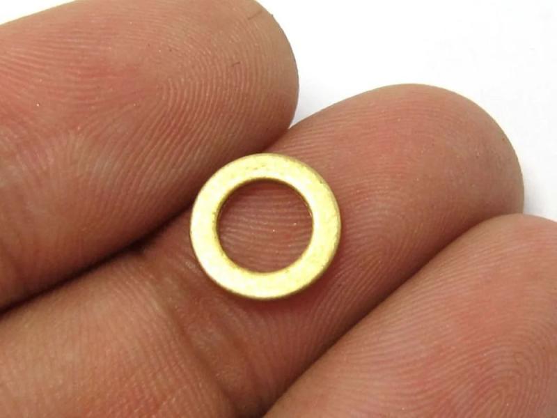 50pcs Brass Circle Charms, Small Earrings, Earring Findings