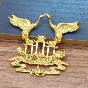 10pcs Red-crowned Crane Bird Accessories for DIY Jewelry Making