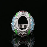 Adjustable Oval Ring Blank 12x16mm, DIY Jewelry Setting