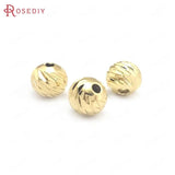 20PCS 8.5MM 24K Brass Round Ball Bracelets Spacer Beads