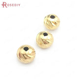 20PCS 8.5MM 24K Brass Round Ball Bracelets Spacer Beads