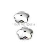 50pcs Stainless Steel Silver Bead Caps 8mm Flower Shape DIY Jewelry Making
