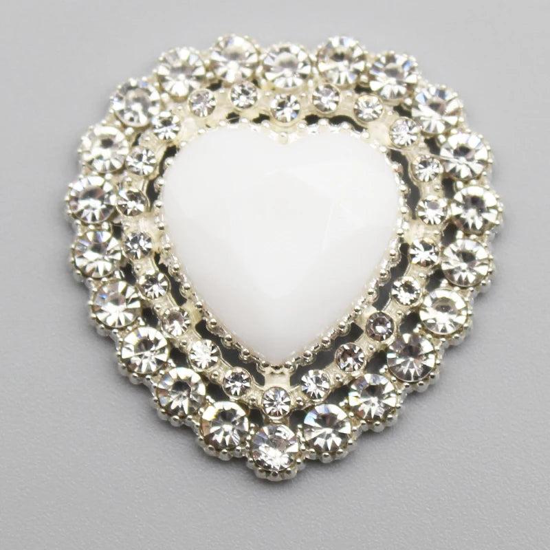 26mm Acrylic Heart Rhinestones DIY Wedding Accessories