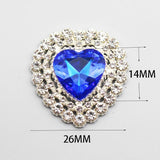 26mm Acrylic Heart Rhinestones DIY Wedding Accessories