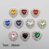 26mm Acrylic Heart Rhinestones DIY Wedding Accessories