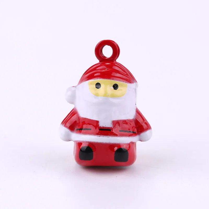 6pcs Copper Bells for DIY Jewelry Making Pet Snowman Santa
