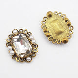 24x30mm Rectangular Crystal Rhinestone Jewelry Embellishment