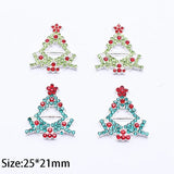 5pcs Silver Christmas Tree Alloy Slide Buckle DIY Decoration
