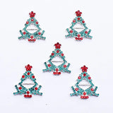 5pcs Silver Christmas Tree Alloy Slide Buckle DIY Decoration