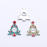 5pcs Silver Christmas Tree Alloy Slide Buckle DIY Decoration