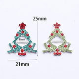 5pcs Silver Christmas Tree Alloy Slide Buckle DIY Decoration