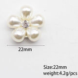 10pcs 22MM Water Drop Pearl Flower DIY Hair Accessories Material