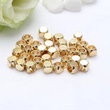 20pcs 2-5mm 14K Gold Cube Square Beads for DIY Jewelry Making