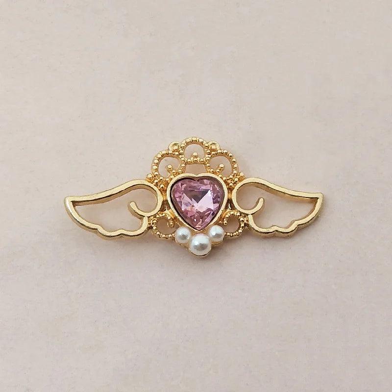 5pcs 19*40mm Love Wings Craft Scrapbooking DIY Jewelry Decoration