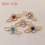 5pcs 19*40mm Love Wings Craft Scrapbooking DIY Jewelry Decoration