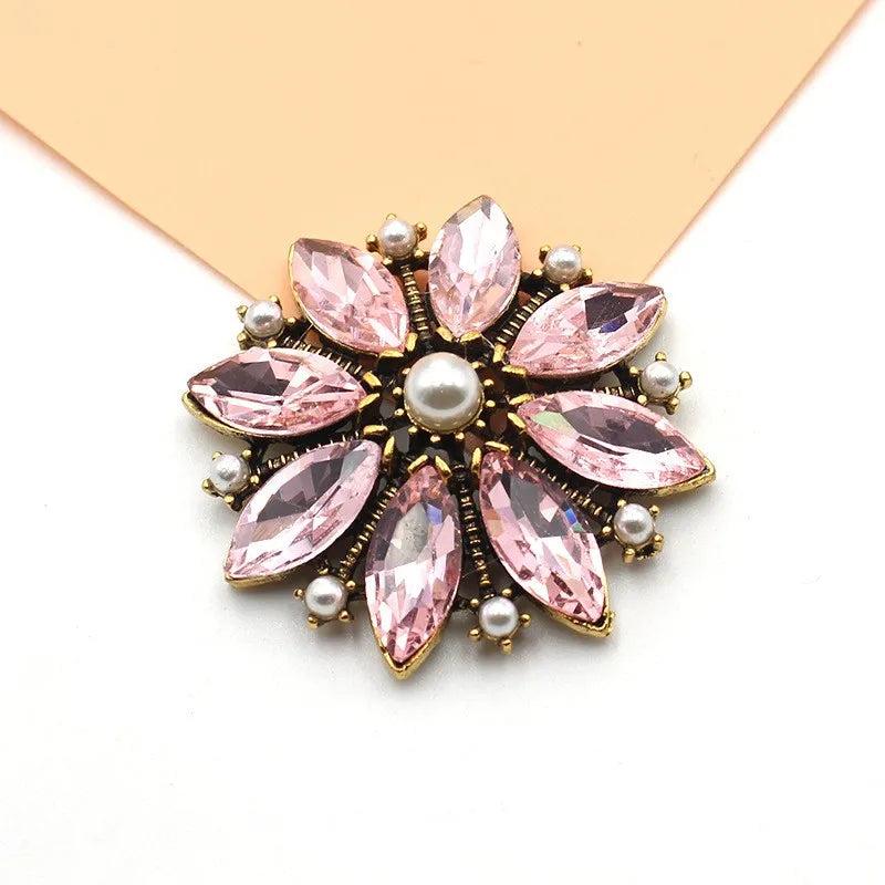 42mm Rhinestone Decorative Button Jewelry Accessories