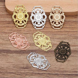 20pcs/lot Flower Spacer Filigree Pendant Charms for DIY Necklace Jewelry Making