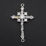 CZ Zircon Cross Charm Pendant Necklace Making Charms Supplies