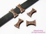 10x2mm Leather Slider Bar for 10mm Flat Leather, Wintersweet Spot