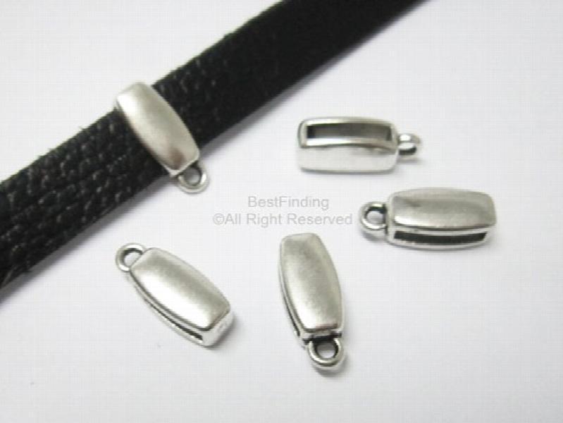 10x2mm Flat Leather Slider Charm Holder - FT103