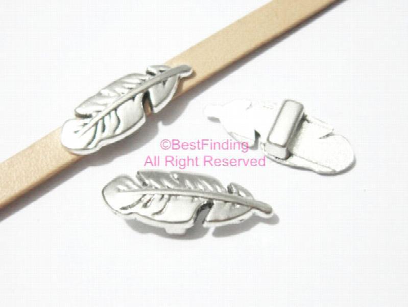 5x2mm Feather Slider for 5mm Flat Leather, Symbol FF200