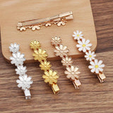 10 PCS 41*38mm Flowers Hair Clip Gold/Silver Plated DIY Hair Accessories