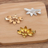 10 PCS Metal Alloy Flowers Hair Clip Base DIY Hairpin Accessories