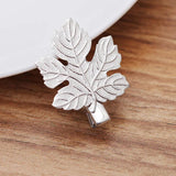 10 PCS Brass Filigree Leaf Hair Clips for DIY Accessories