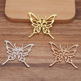 20pcs Silver Plated Butterfly Pendant for Jewelry Making