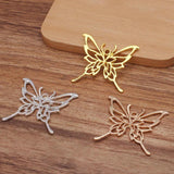 20pcs Silver Plated Butterfly Pendant for Jewelry Making