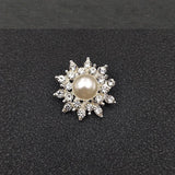 10 PCS 23*24mm Rhinestone Pearl Flower Accessories for Jewelry Making