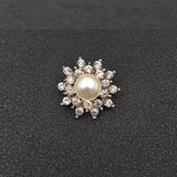 10 PCS 23*24mm Rhinestone Pearl Flower Accessories for Jewelry Making